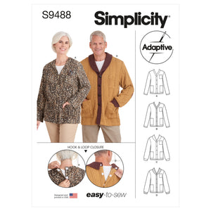 9488 Unisex Adaptive Cardigan