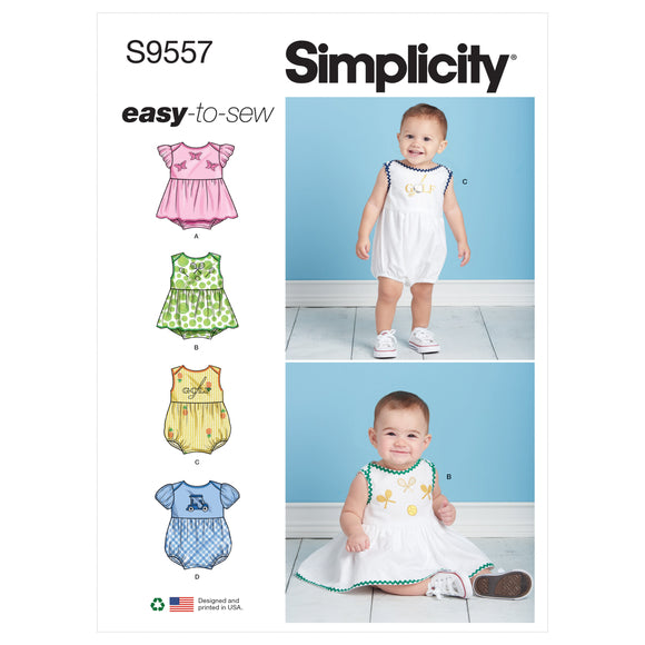 9557 Babies' Romper