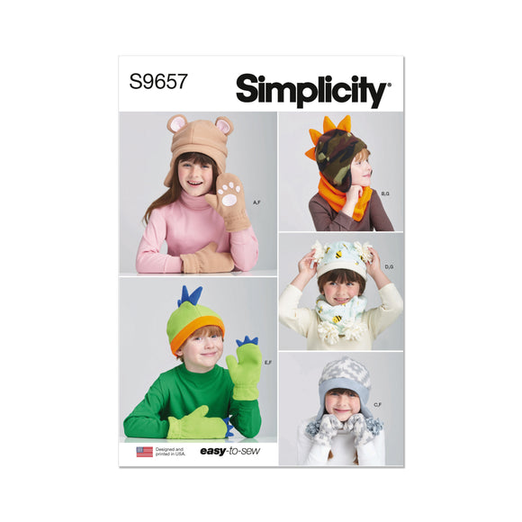 9657 Children's Hats and Mittens and Cowl Scarves
