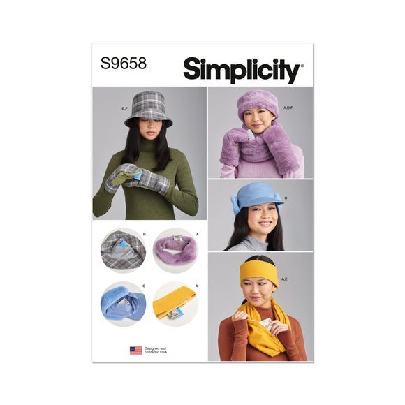 9658 Ladies Hats, Headband, Mittens, Cowl and Infinity Scarf