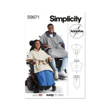 9671 Poncho with Detachable Hood and Wheelchair Blanket