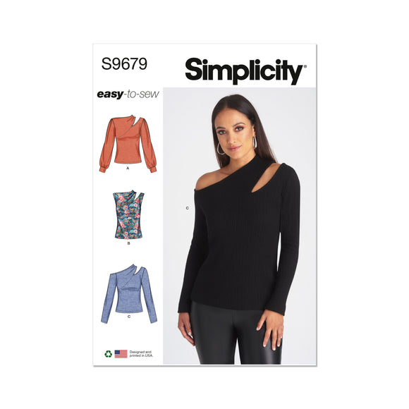 9679 Ladies Knit Top with Sleeve Variations