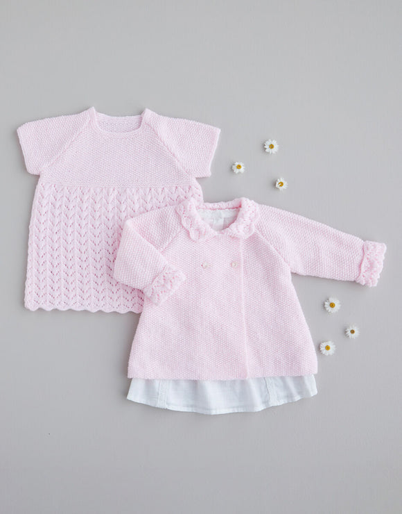 5466 DRESS & MATINEE COAT IN SNUGGLY 4PLY