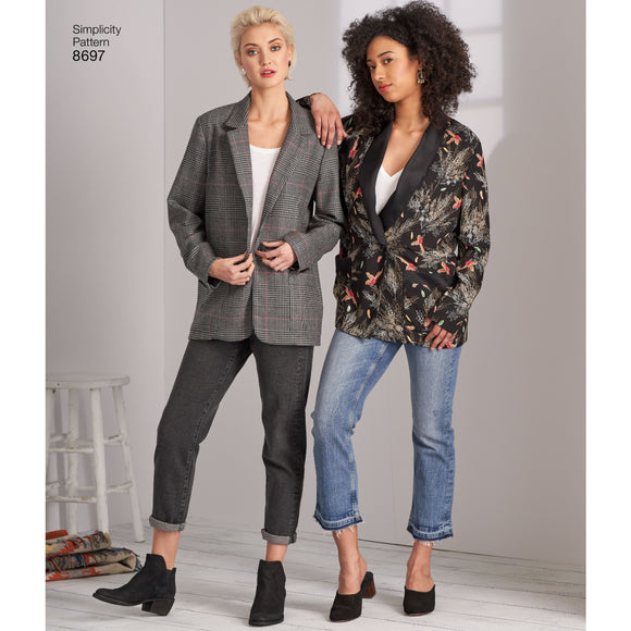 8697 Women’s / Plus Size Oversized Blazer